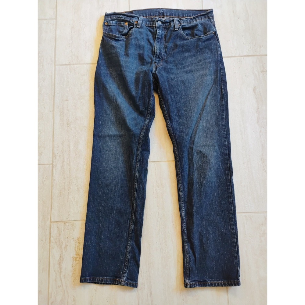 Levis 559 Relaxed Straight Jeans Mens 36X32 Blue Medium Wash Denim Baggy Y2K
